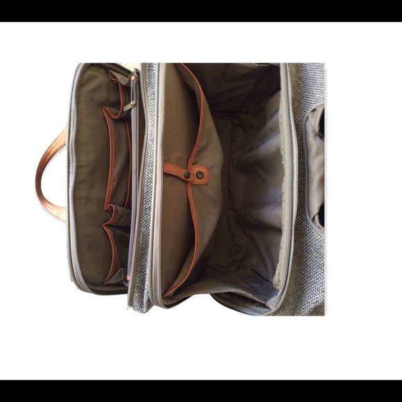 Vintage Hartmann Mobile Office tweed/leather Wheeled Carry On Bag - Picture 7 of 12